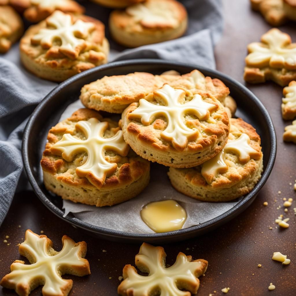 Fluffy Fleur de Lis Biscuit with Melted Butter