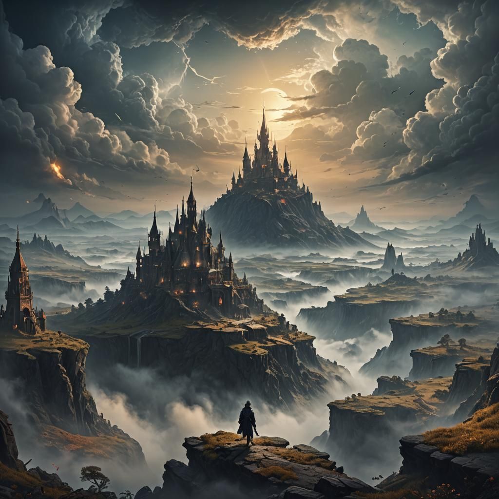 Fantastical Landscape Matte Painting in Deep Color