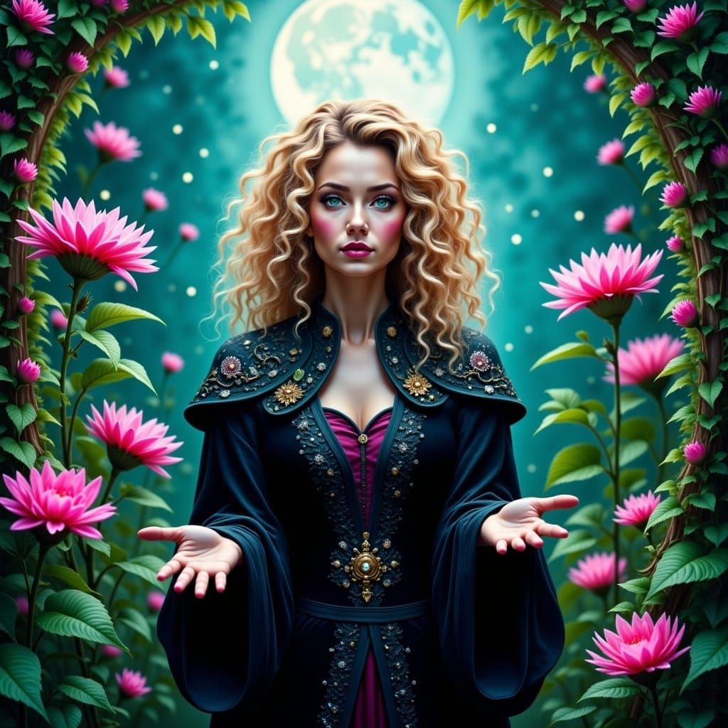 Enchanted Moonlit Siren Conducts an Ethereal Serenade