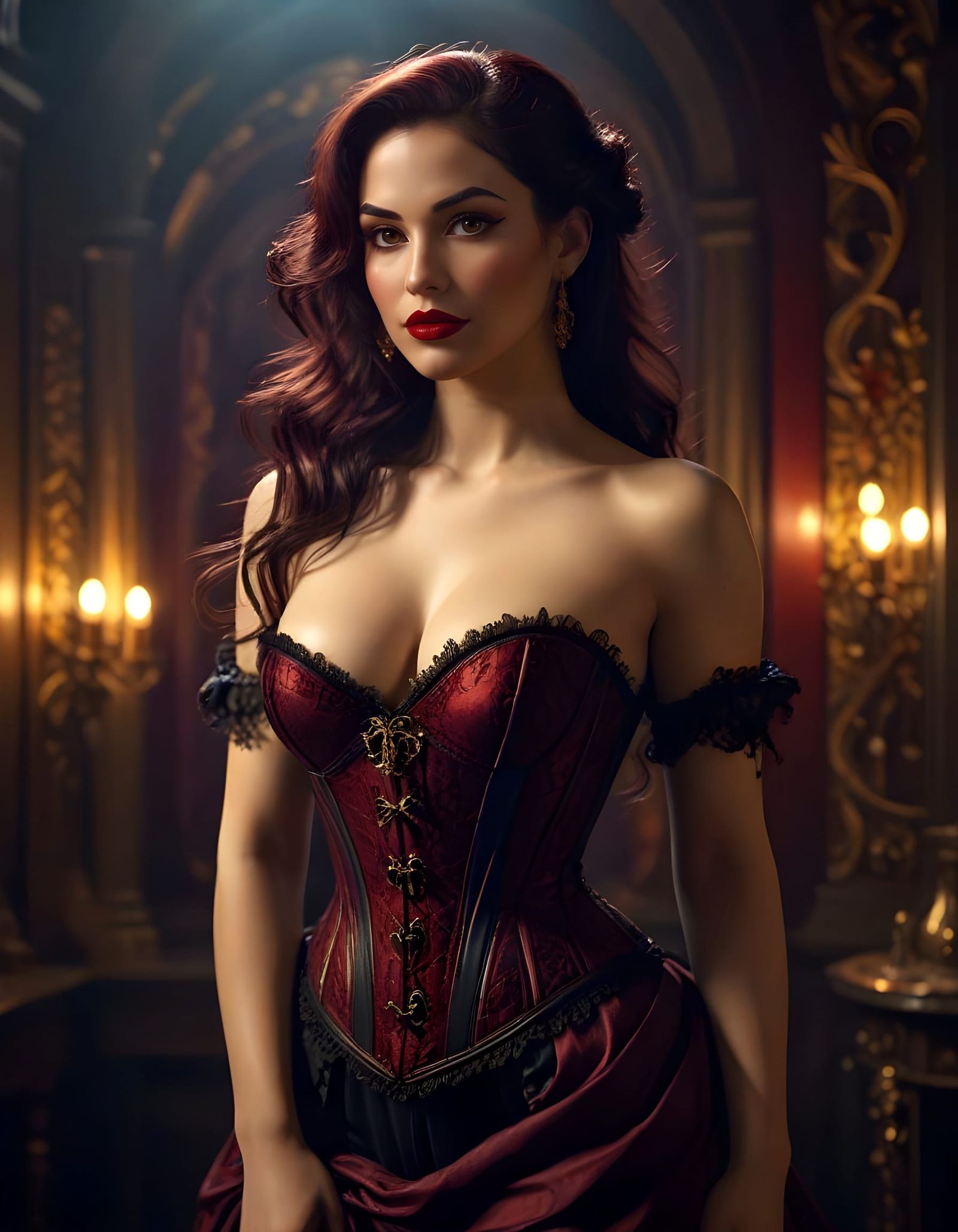 Baroque Beauty in Dark Fantasy Corset