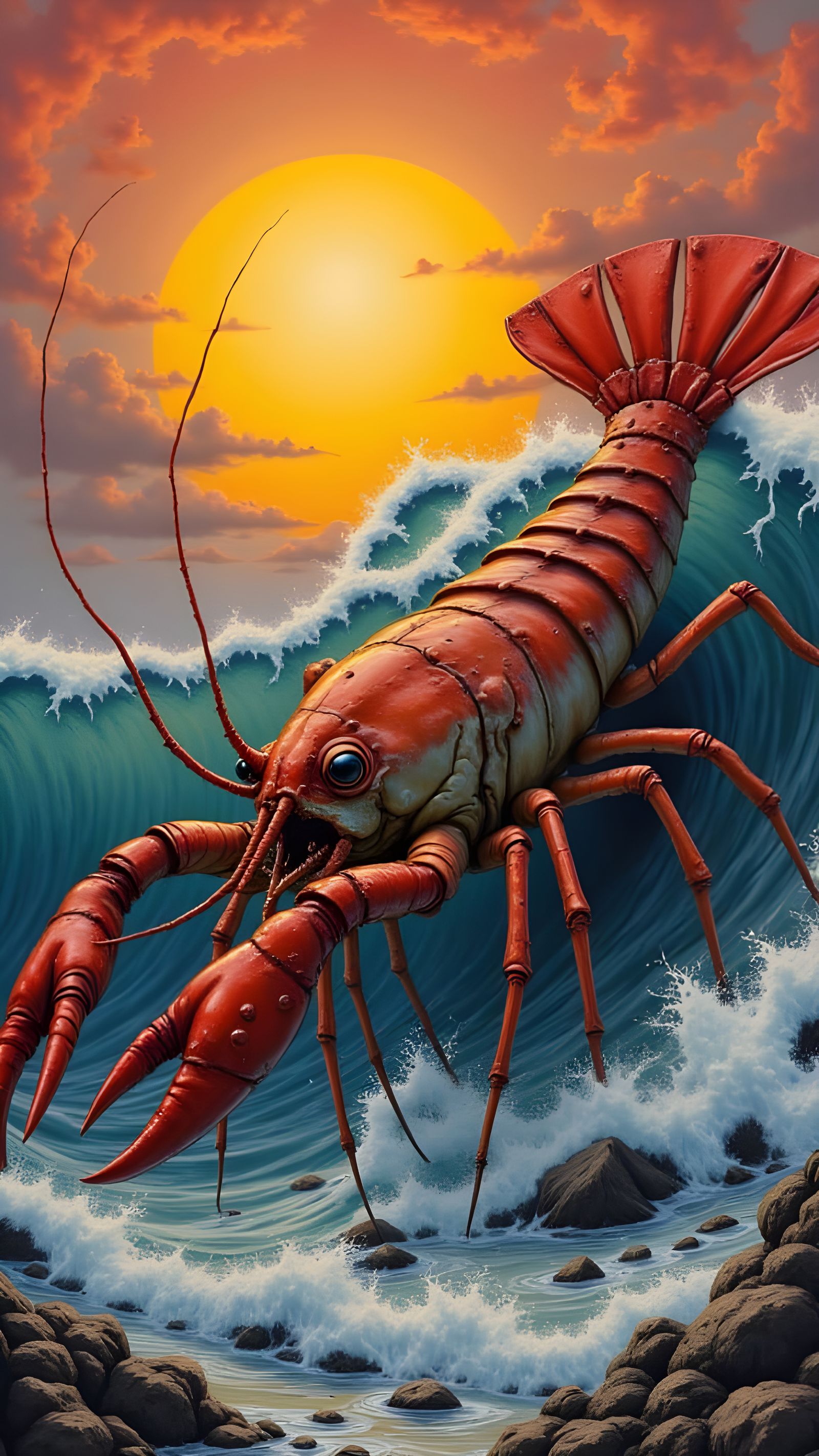 Crustacean Tsunami Sunset