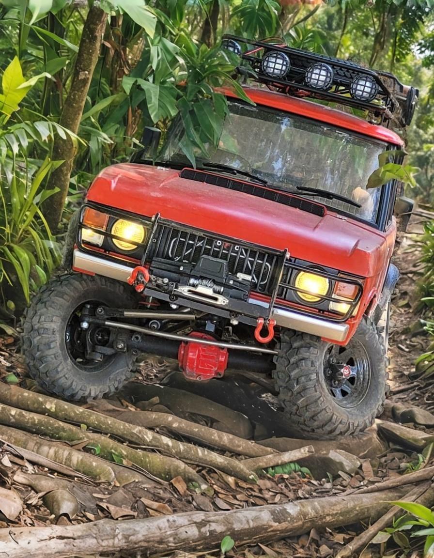 4x4 Jungle Trail in Vibrant, Detailed Photography