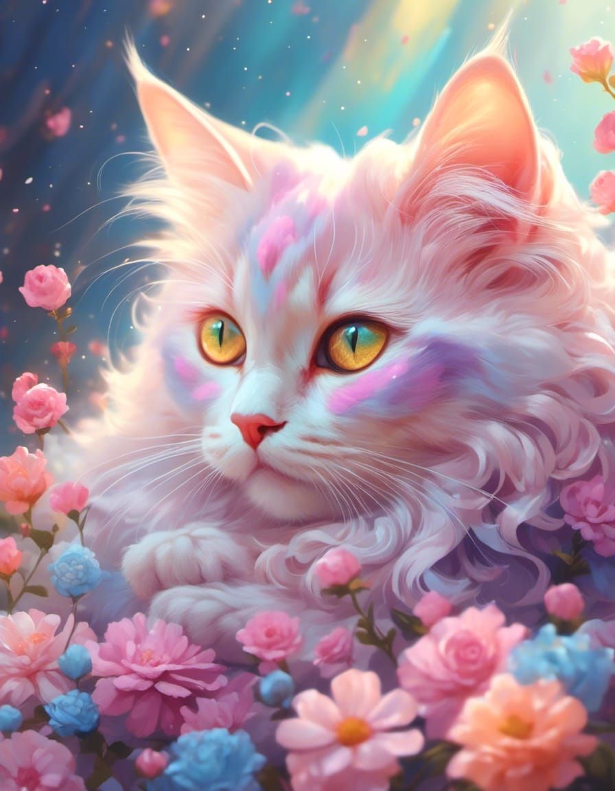 Pastel Cats: Pink