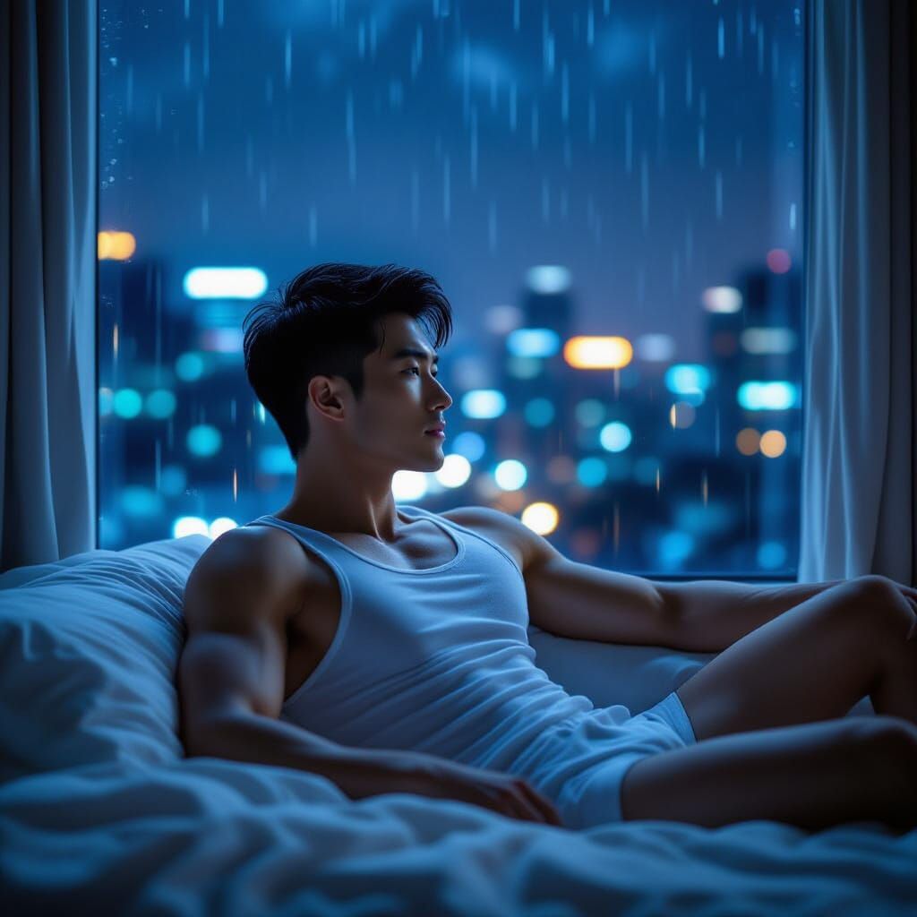 Man Awake at Night, Moody Cinematic Lighting