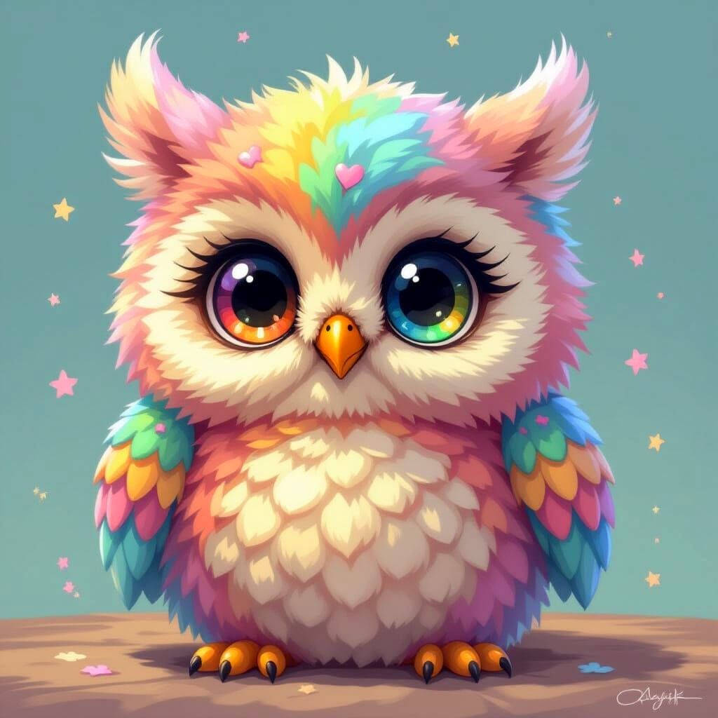 An owl furby toy