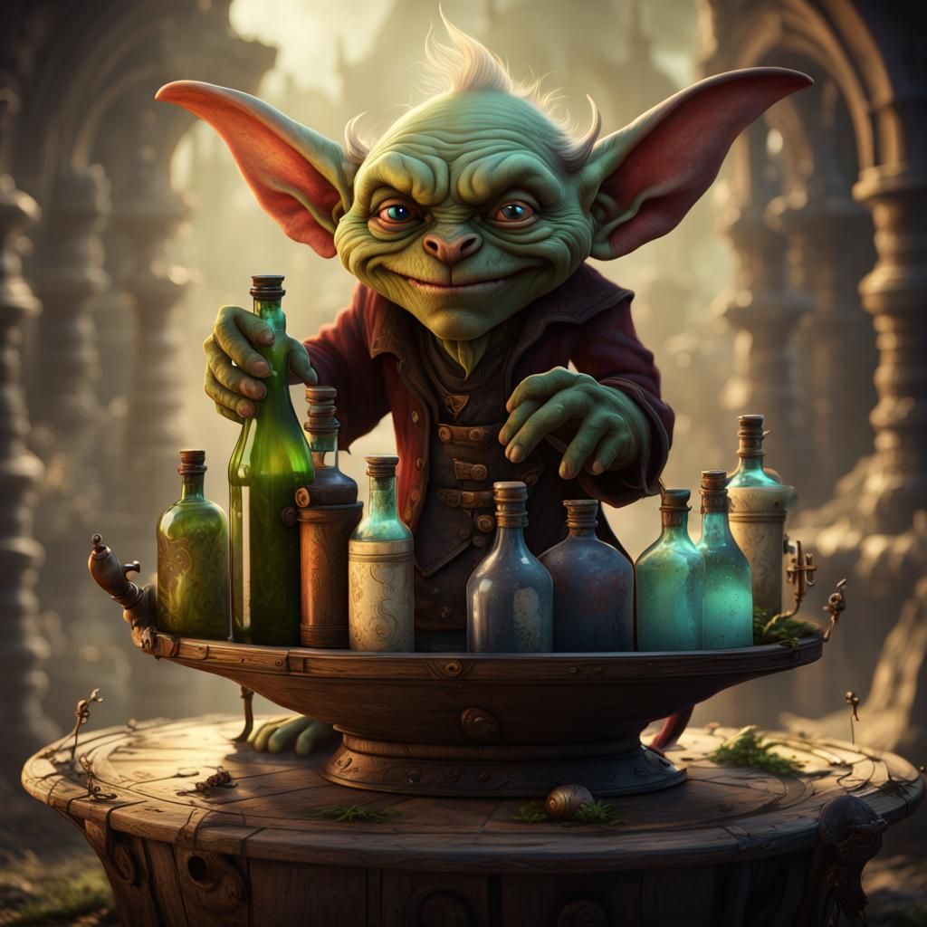 Goblins Play Spin the Bottle: Fantasy Concept Art