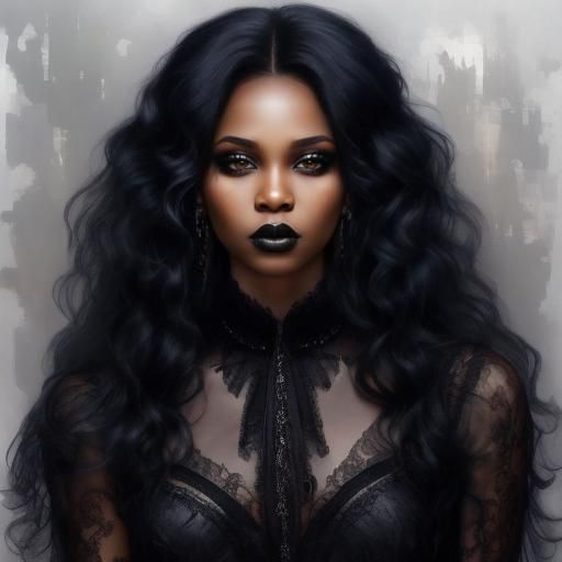 Gothic Portrait of a Young Man in Watercolor