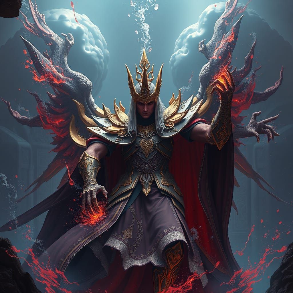 Detailed Matte Painting of a Fantastical King