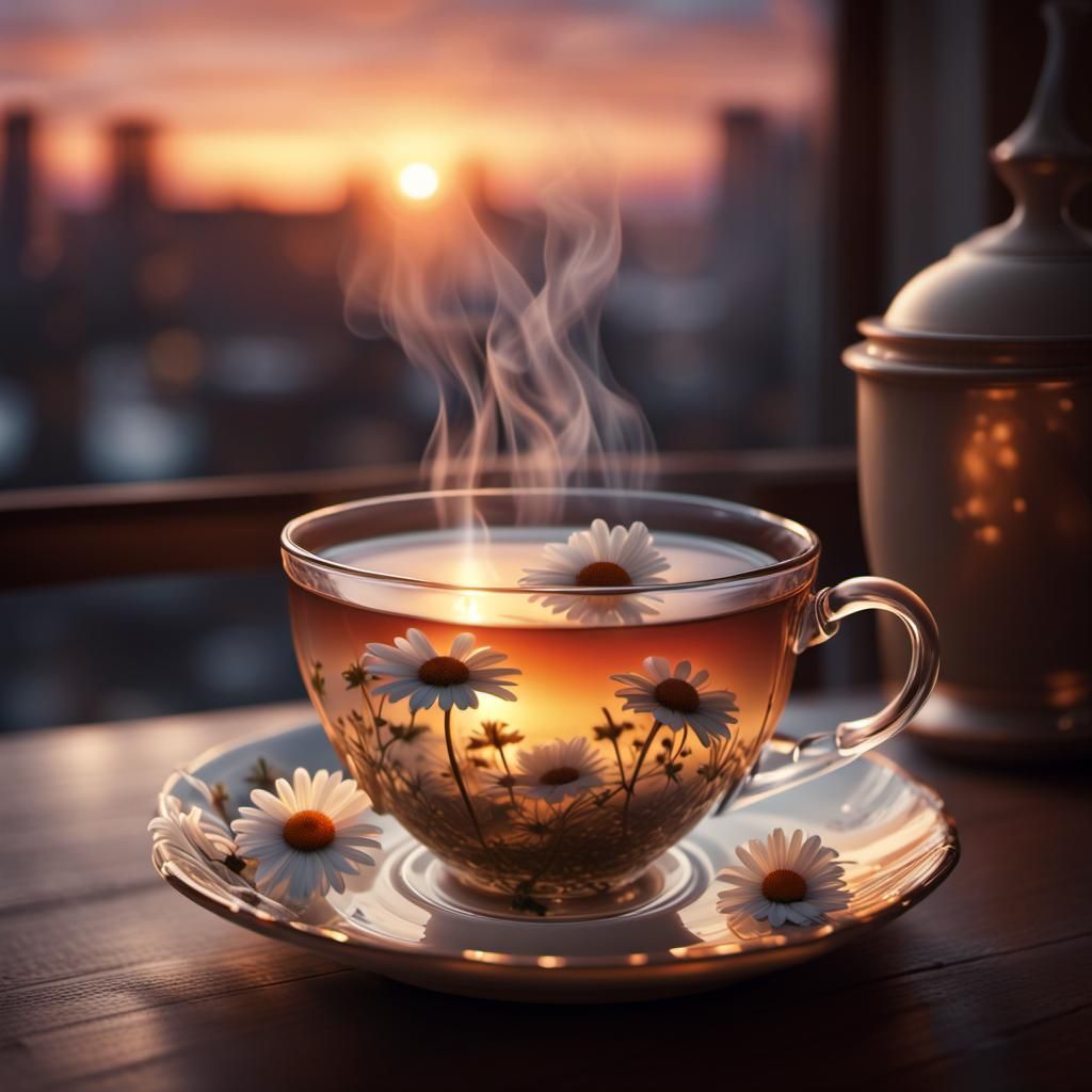 A relaxing cup of hot tea