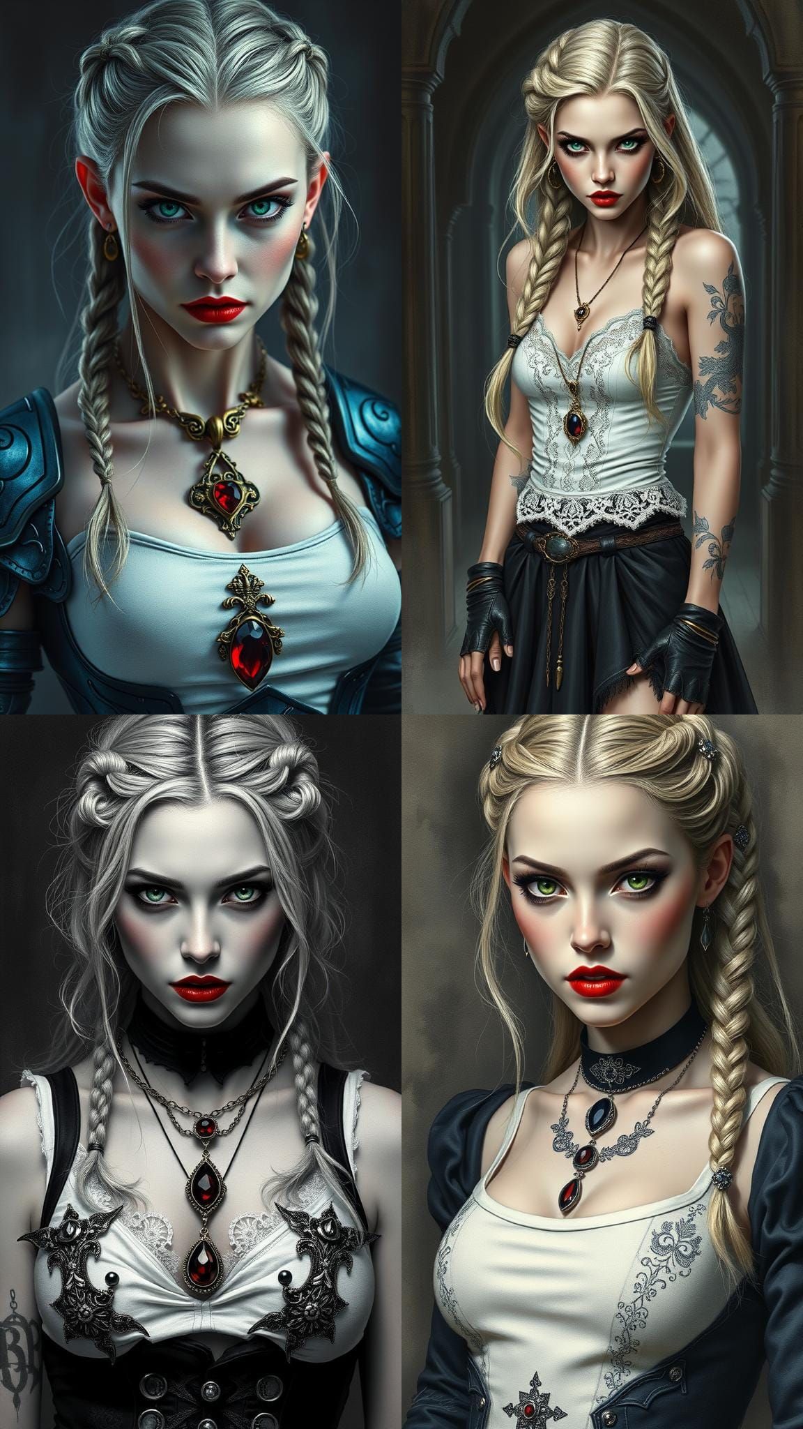 Vampire Woman in Gothic Style