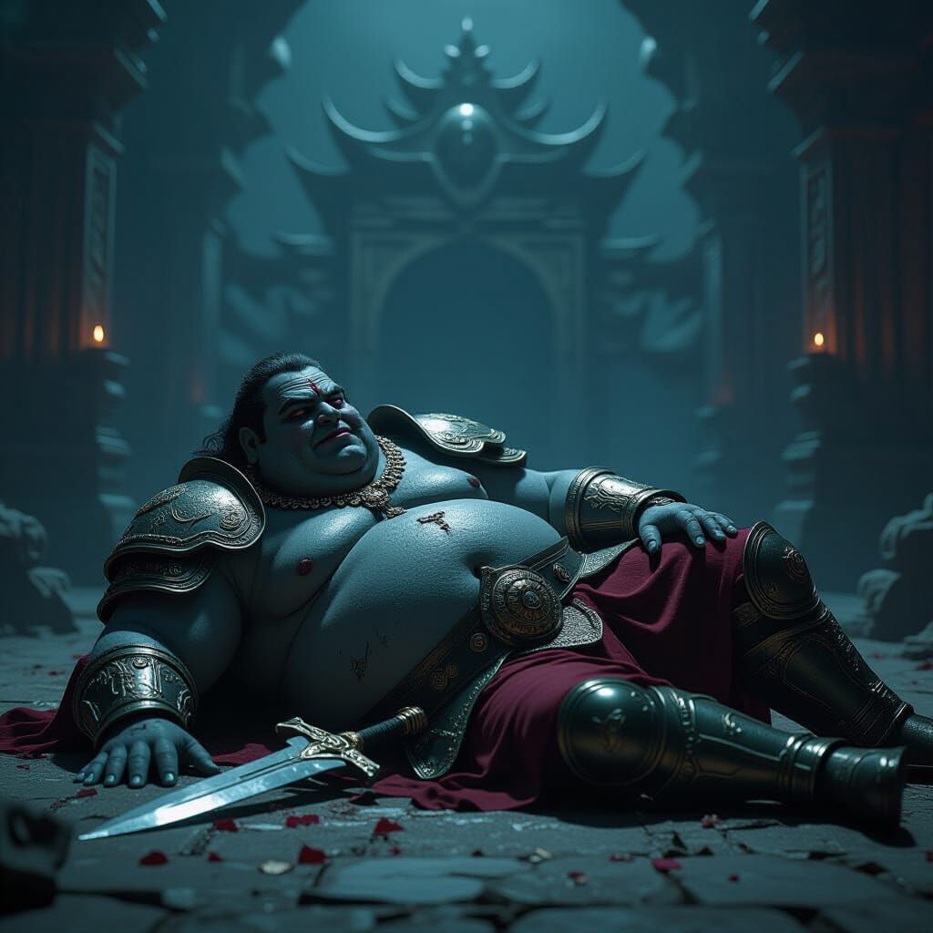 Fallen Asura and Prince in Dark Kingdom