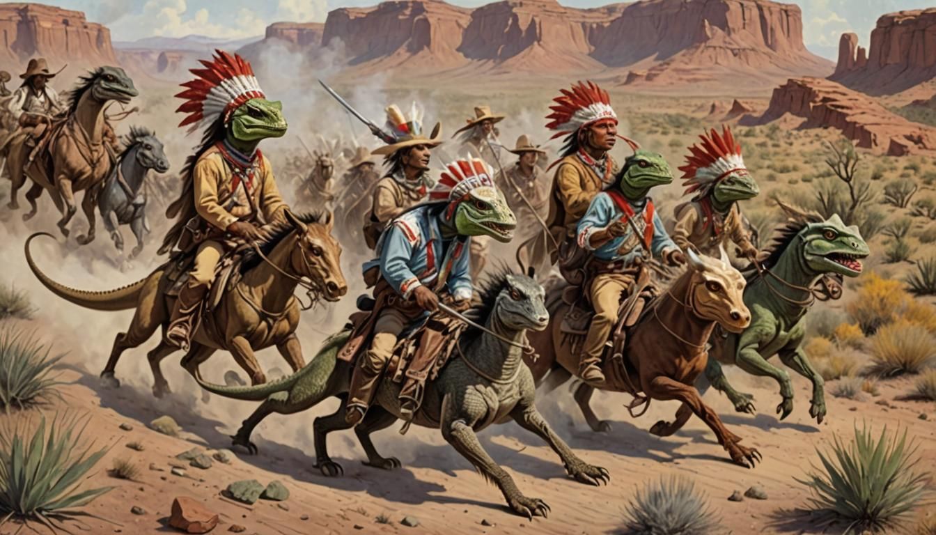 Lizard Warriors in the Wild West