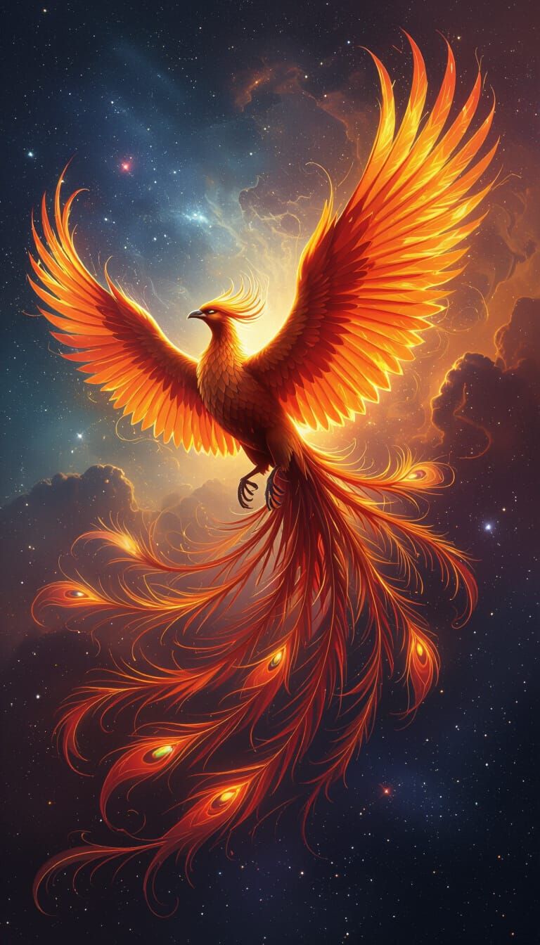 A majestic phoenix