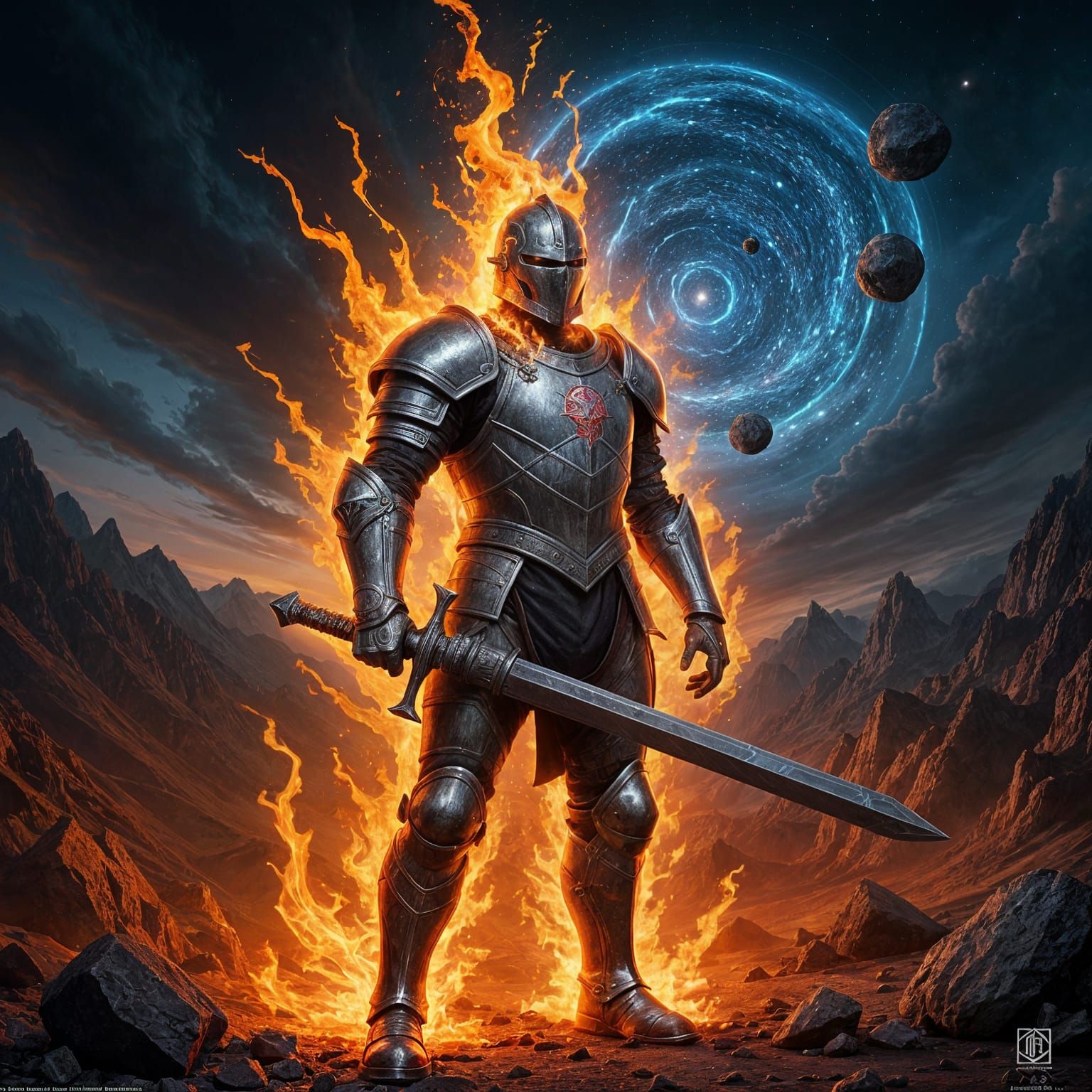 Flaming Knight Guardian of the Space Portal