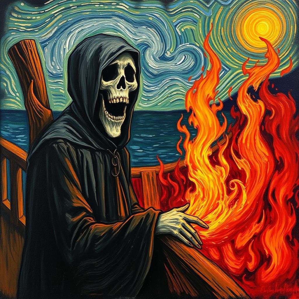 Grim Reaper Wraith in Fauvist Expressionist Style