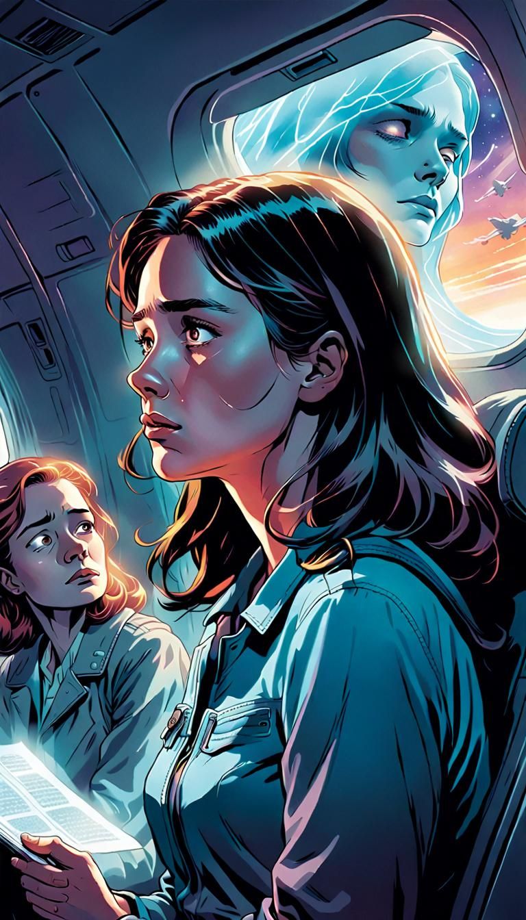 Comforting Ghost in Comic Book Style Art