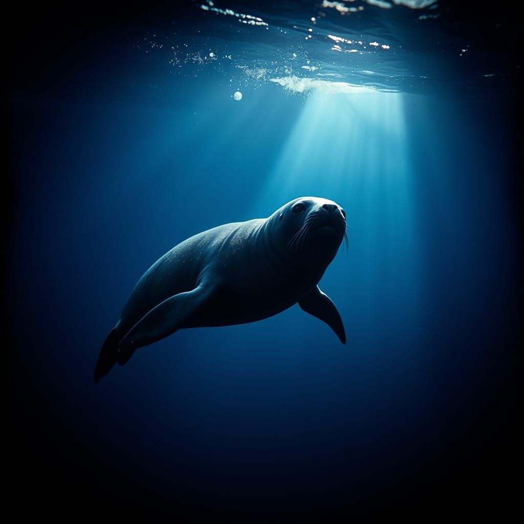 Majestic Seal in Cinematic Underwater Scene