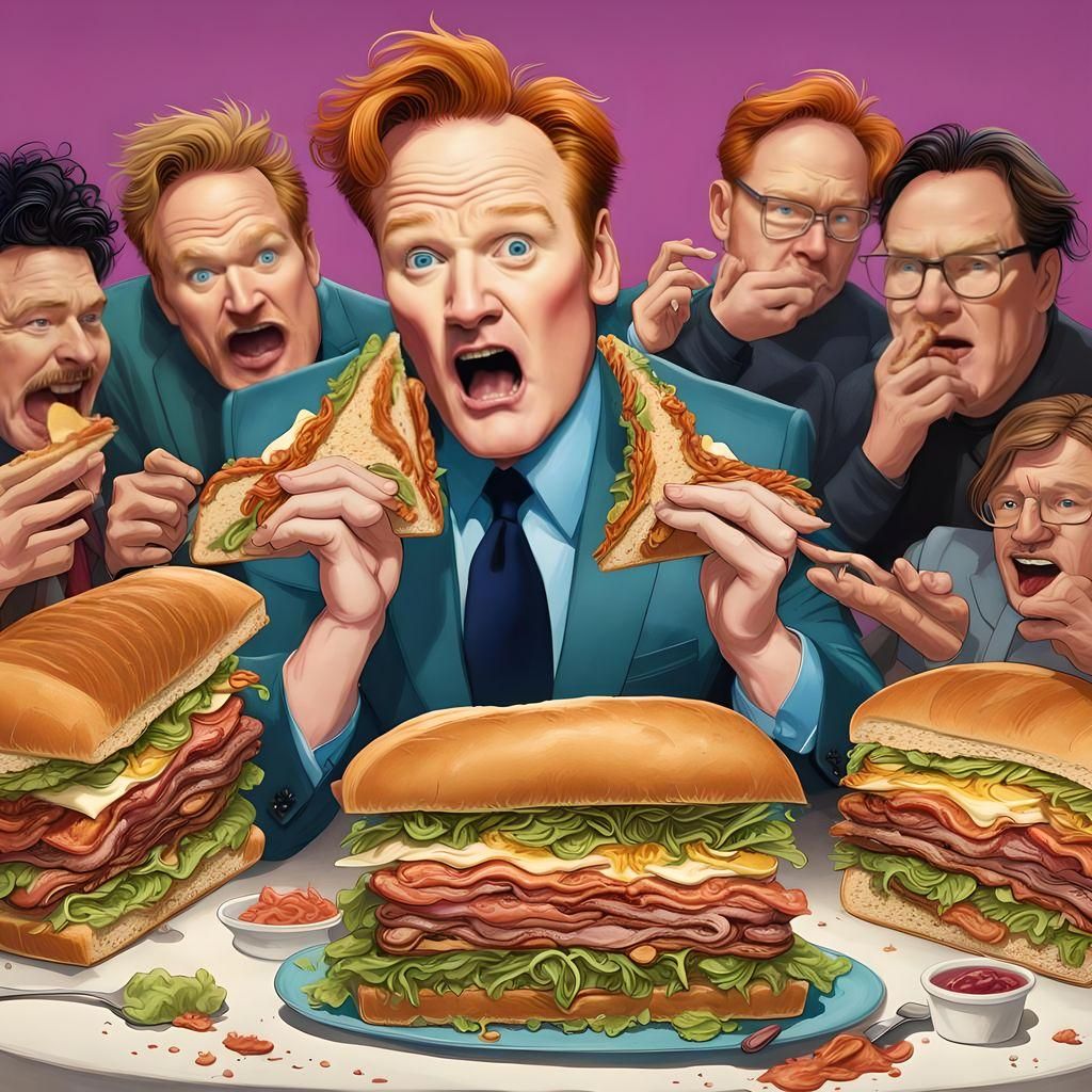 Conan O'Brien and the Giant Sandwich