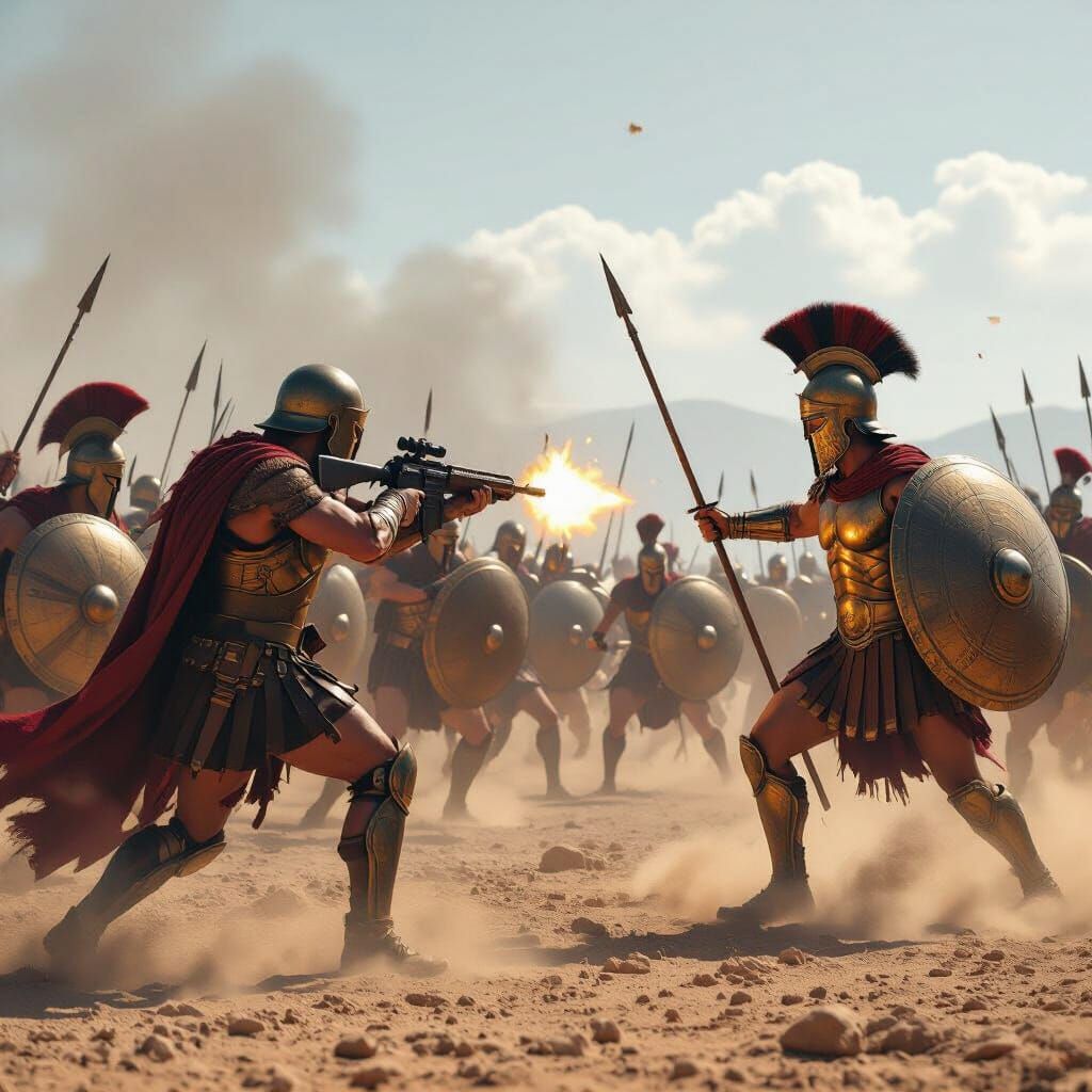 Modern Military vs Ancient Greek Army Epic Battlefield Clash