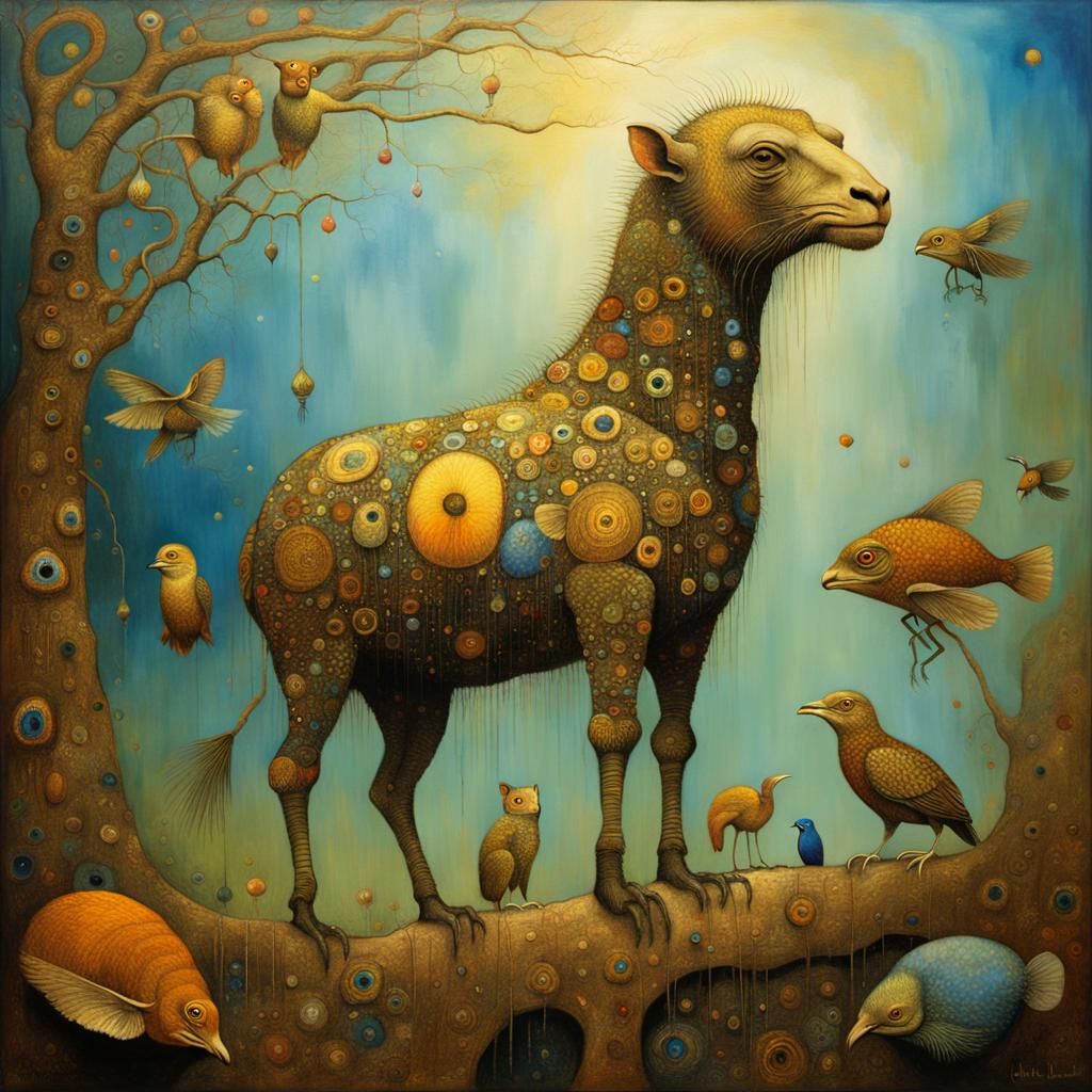 Surreal Animals in Massurrealism Style