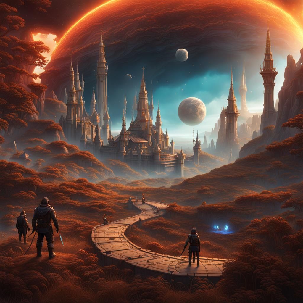 Planet Zrik: Twelve Suns Fantasy Concept Art
