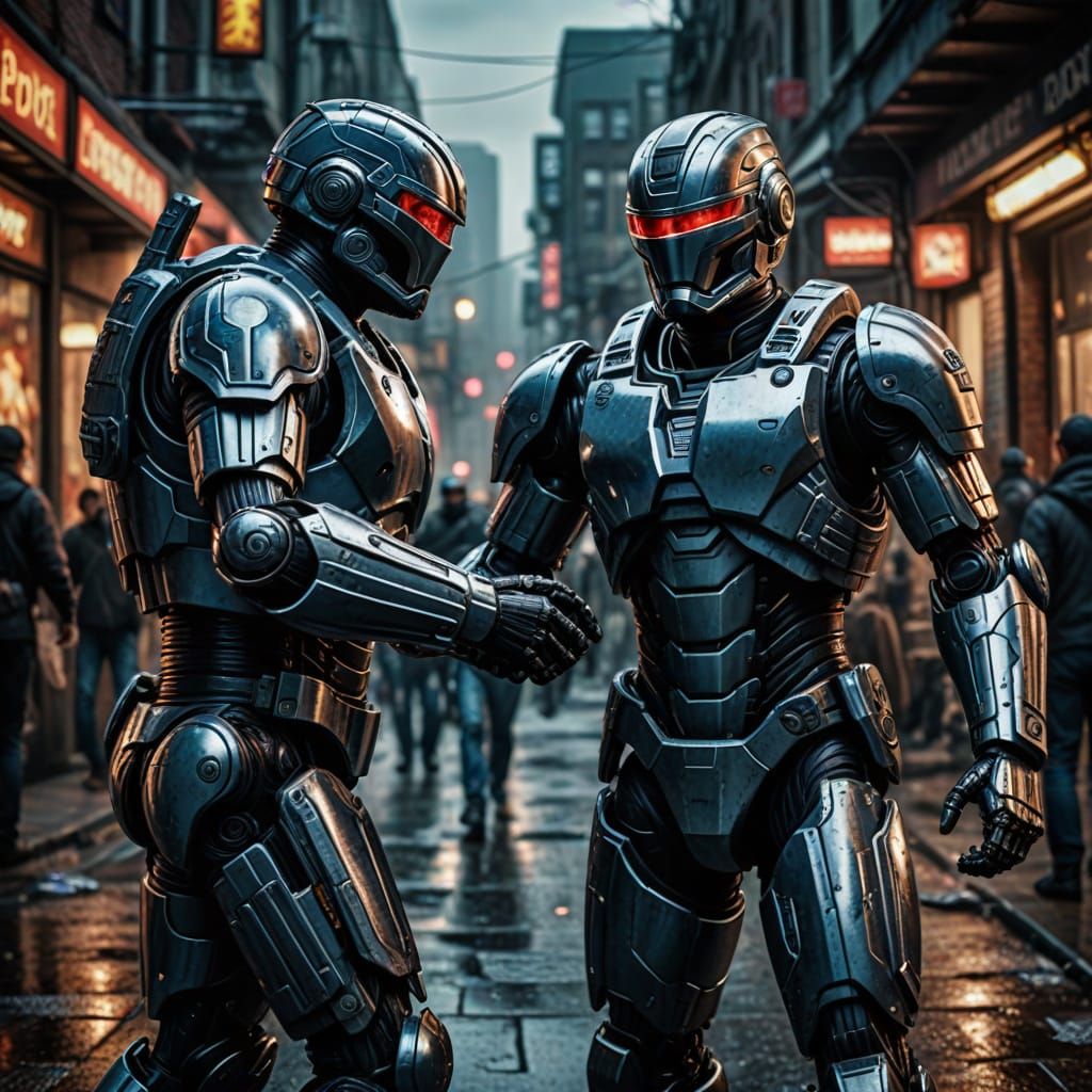 Robocop Battles the Devil in Hyperrealistic HDR