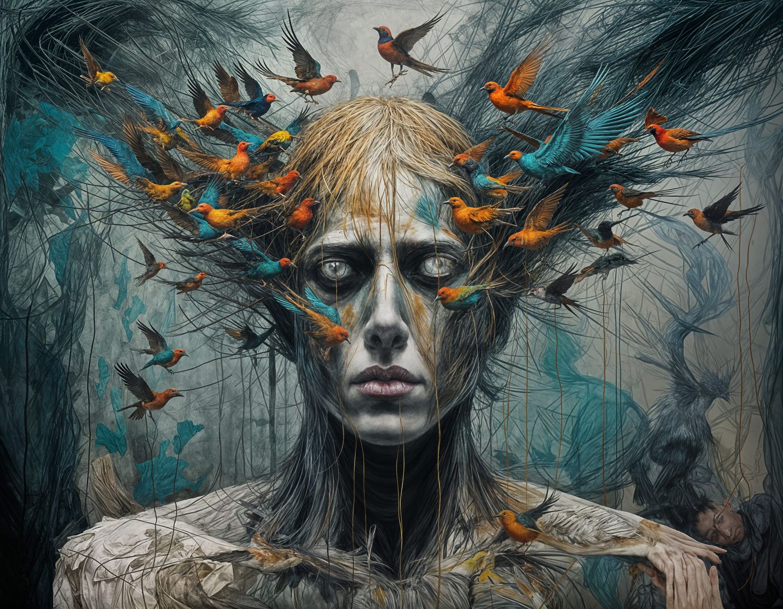 Surreal Bird Flight from a Patient's Mind