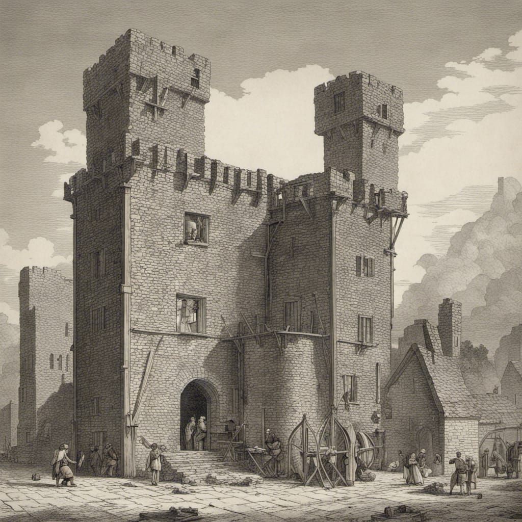 Medieval American Smelter Building Exterior