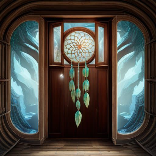Dreamcatcher in Window: Fantasy Concept Art