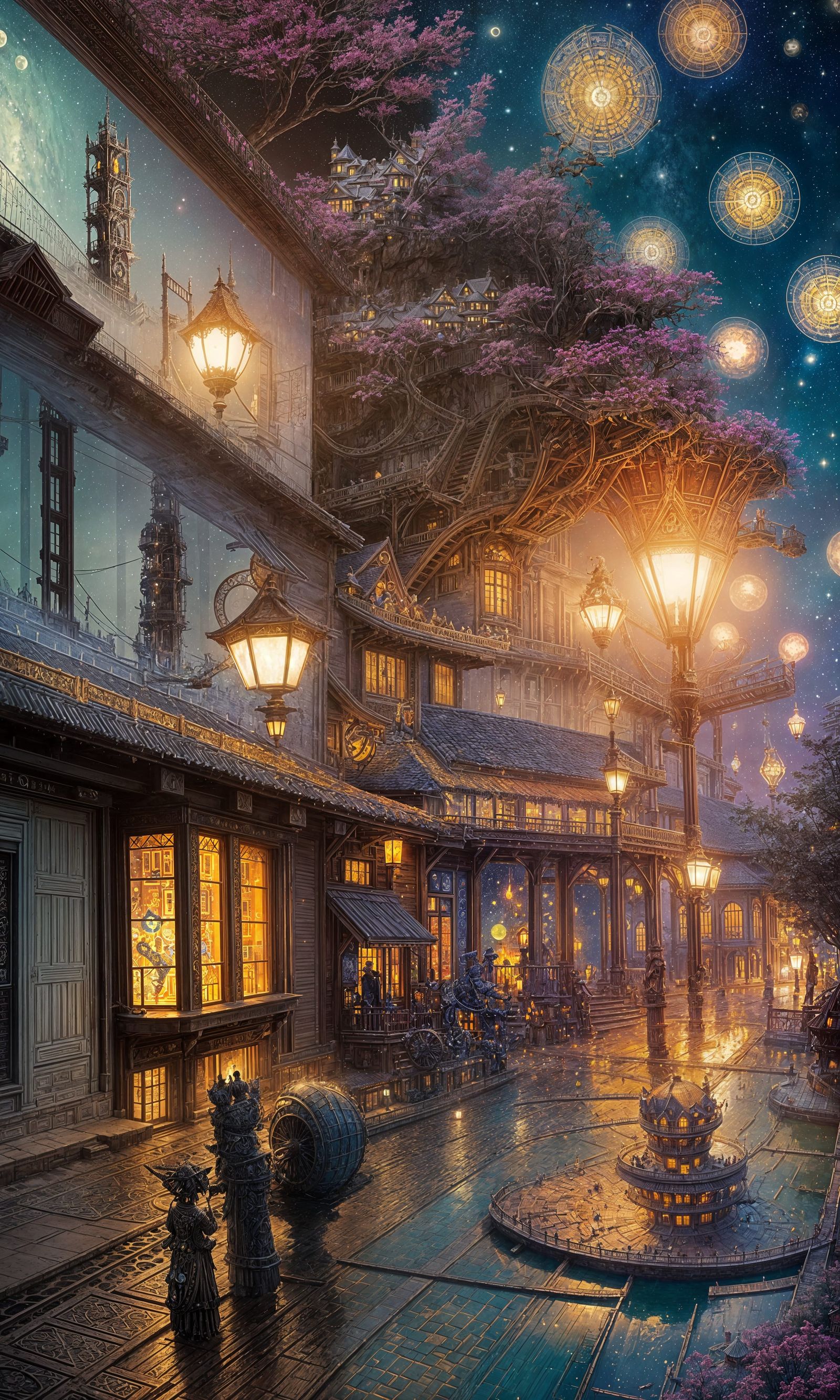 Fantastical Surrealist Landscape in Vivid Colors