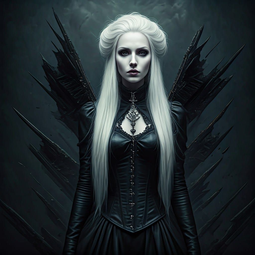 Surreal Gothic Woman in Photorealistic Concept Art Style