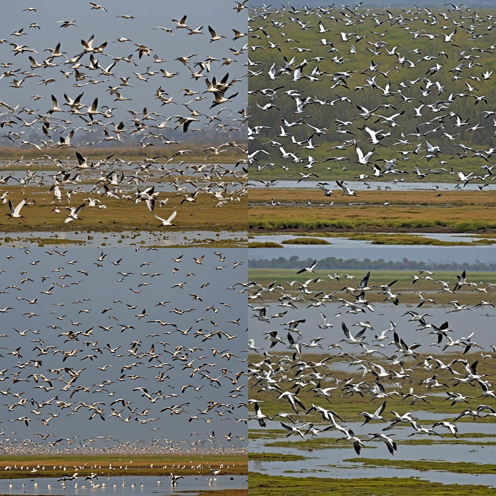 Migratory Birds Arrive at Watery Wetland Havens