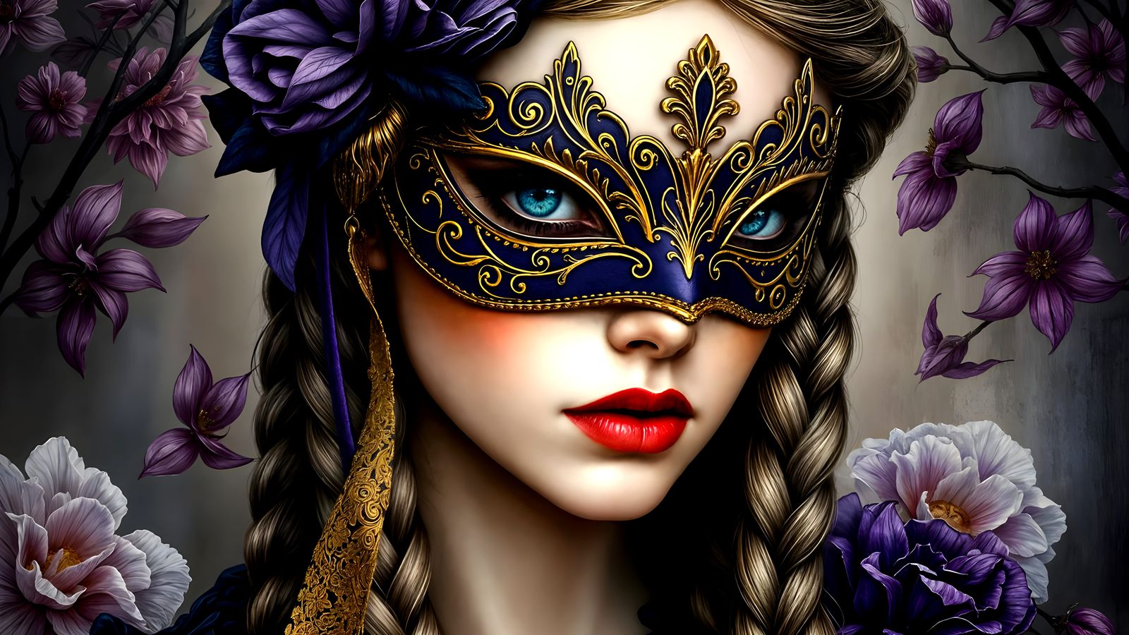 Mysterious Victorian Enchantress in Opulent Gothic Art