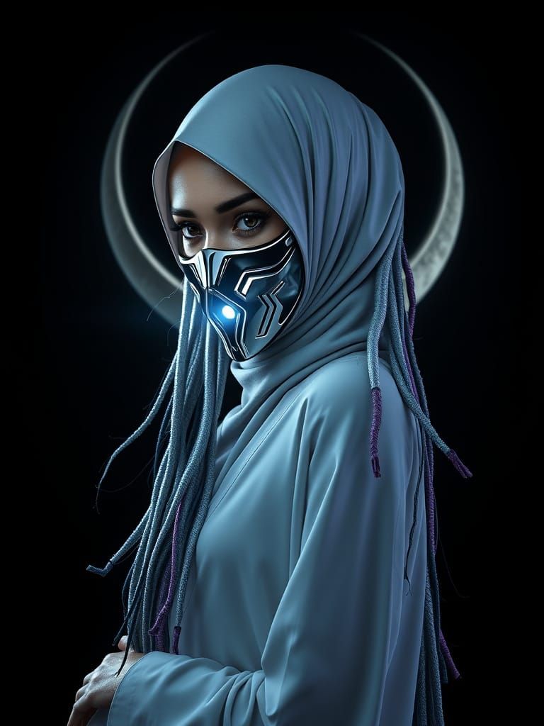 Ethereal Future Goddess in Hyper-Realistic Portrait