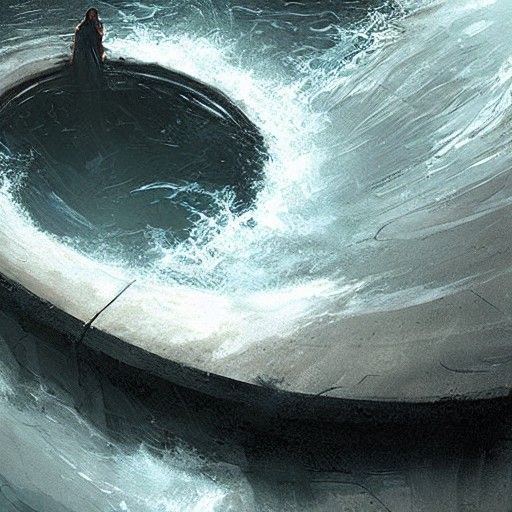 Sinister Whirlpool in Fantasy Art Style