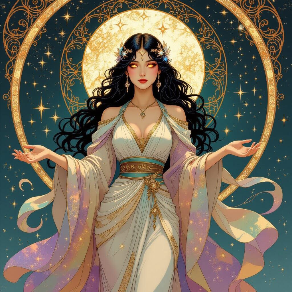Celestial Art Nouveau Oracle Portrait