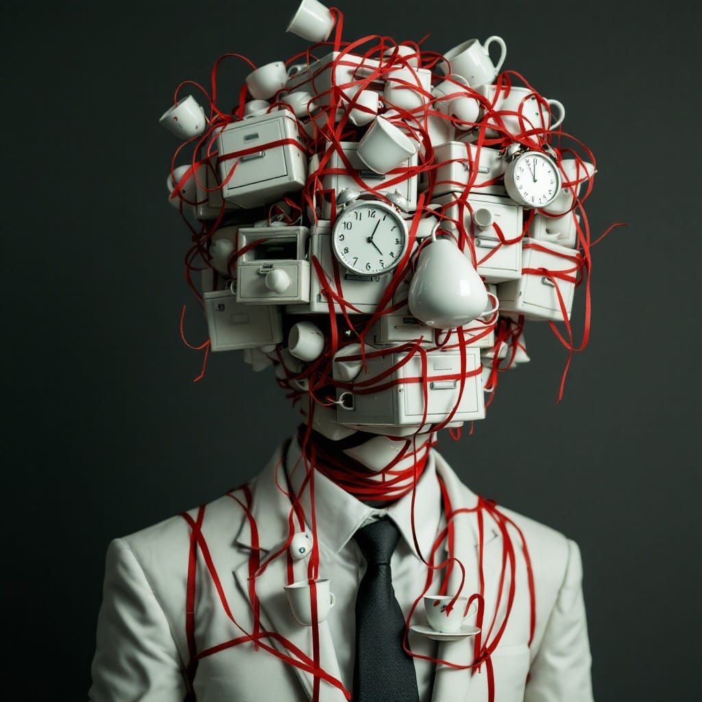 Bureaucratic Humanoid in Ecclesiastical Surrealism