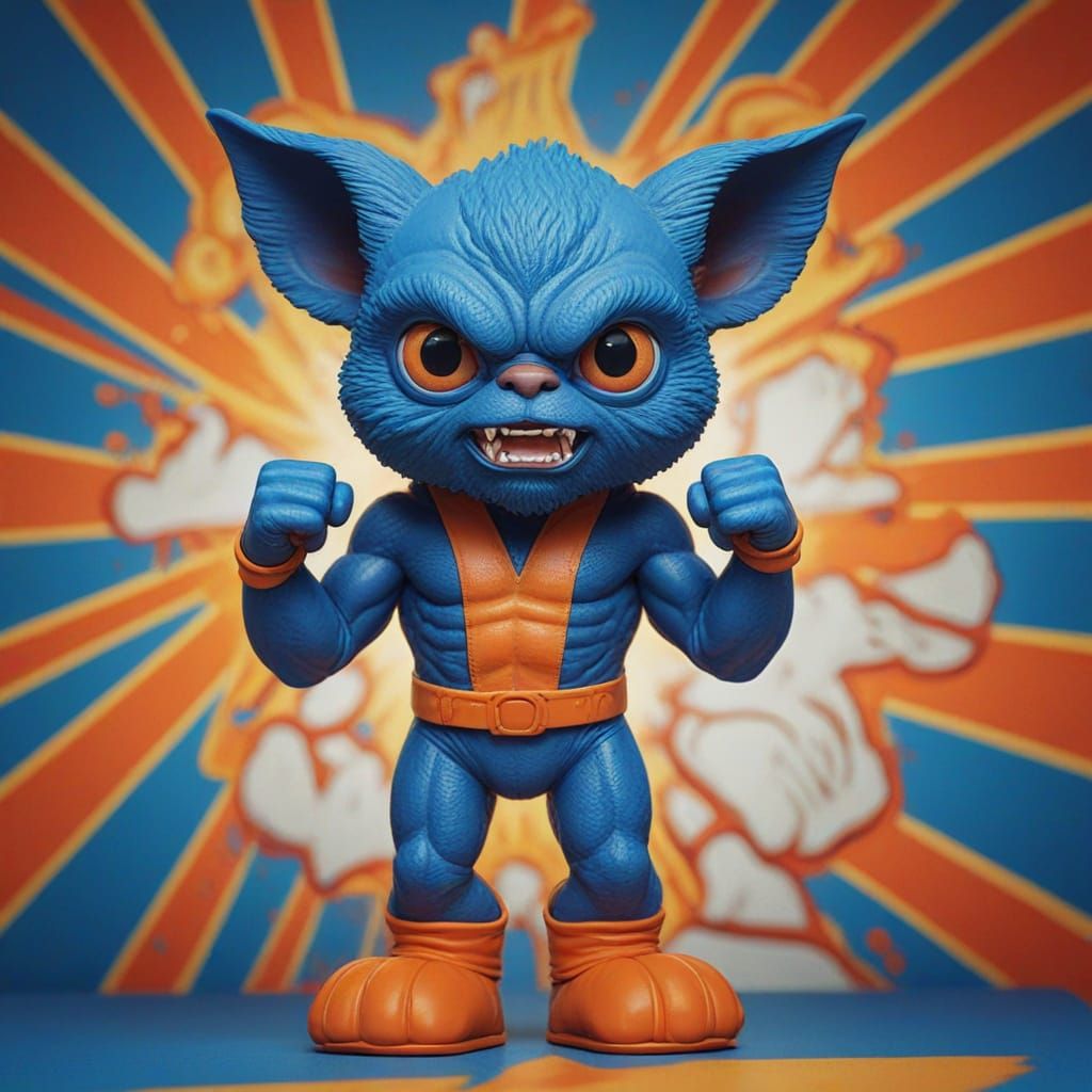 Furious Gremlin Toy in Retro Pop-Art Packaging