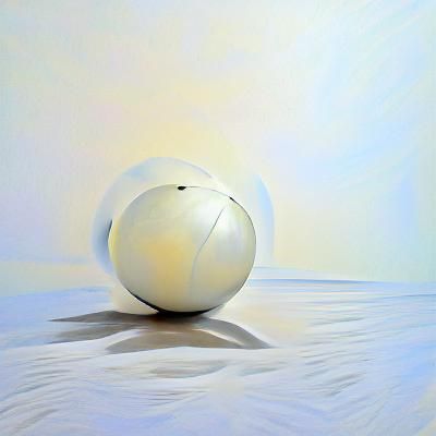 White Sphere in Empty Space: 8K Hyperrealism