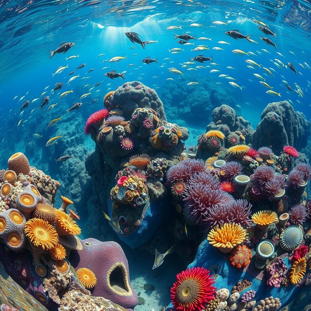 Underwater Street Art: Vibrant Oceanic Illusion