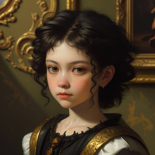 Child in Baroque Neo-Impressionist Style