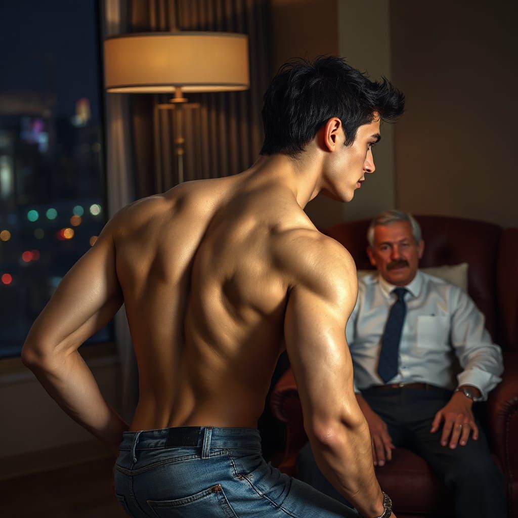 Melancholy Hotel Scene in 3D Rendering Style