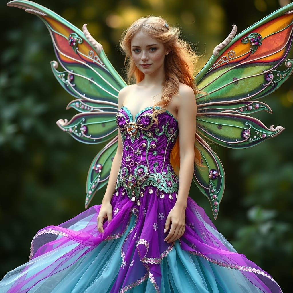 Fairy Queen in Lavish Sequin Attire
