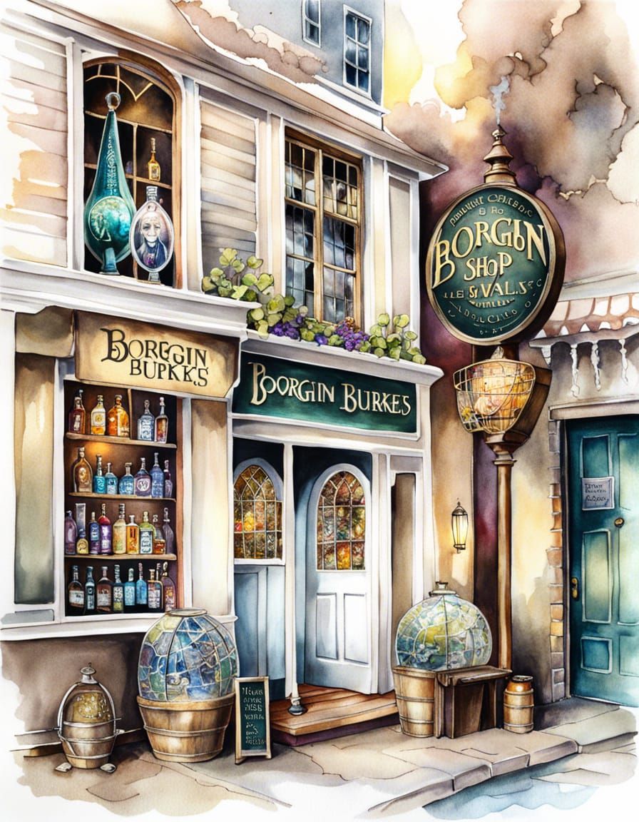 Mystical Dark Artifacts in Magical Curiosity Shop