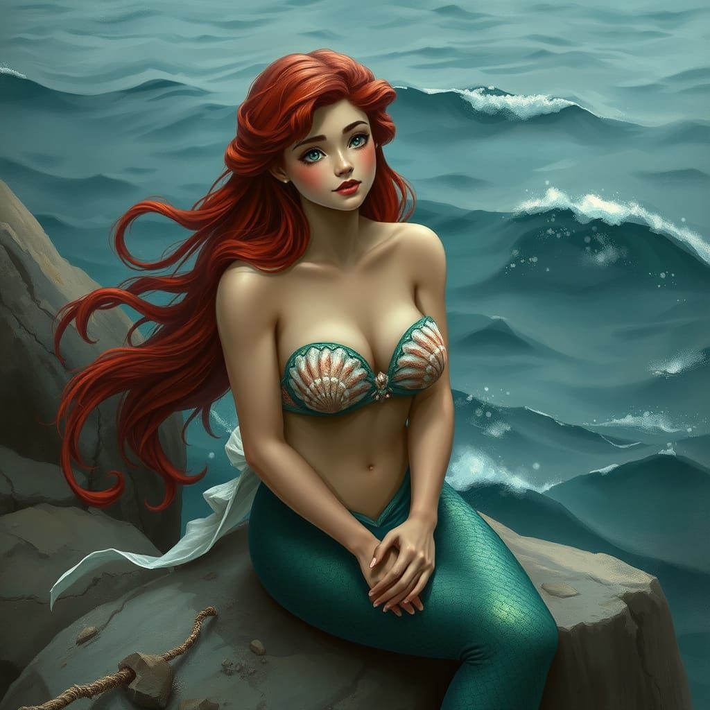 Ariel as Photorealistic Digital Painting