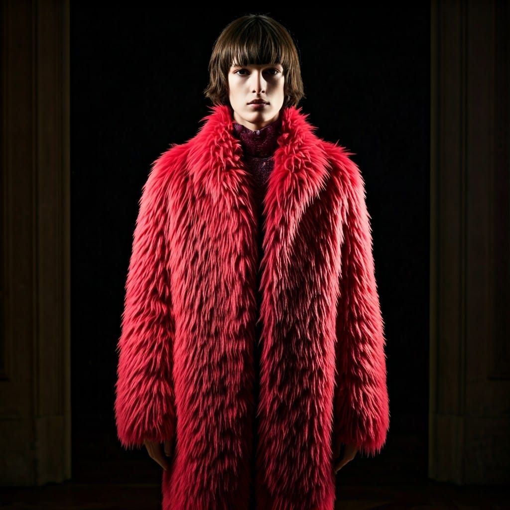 High Fashion Model in Marshmallow Outfit