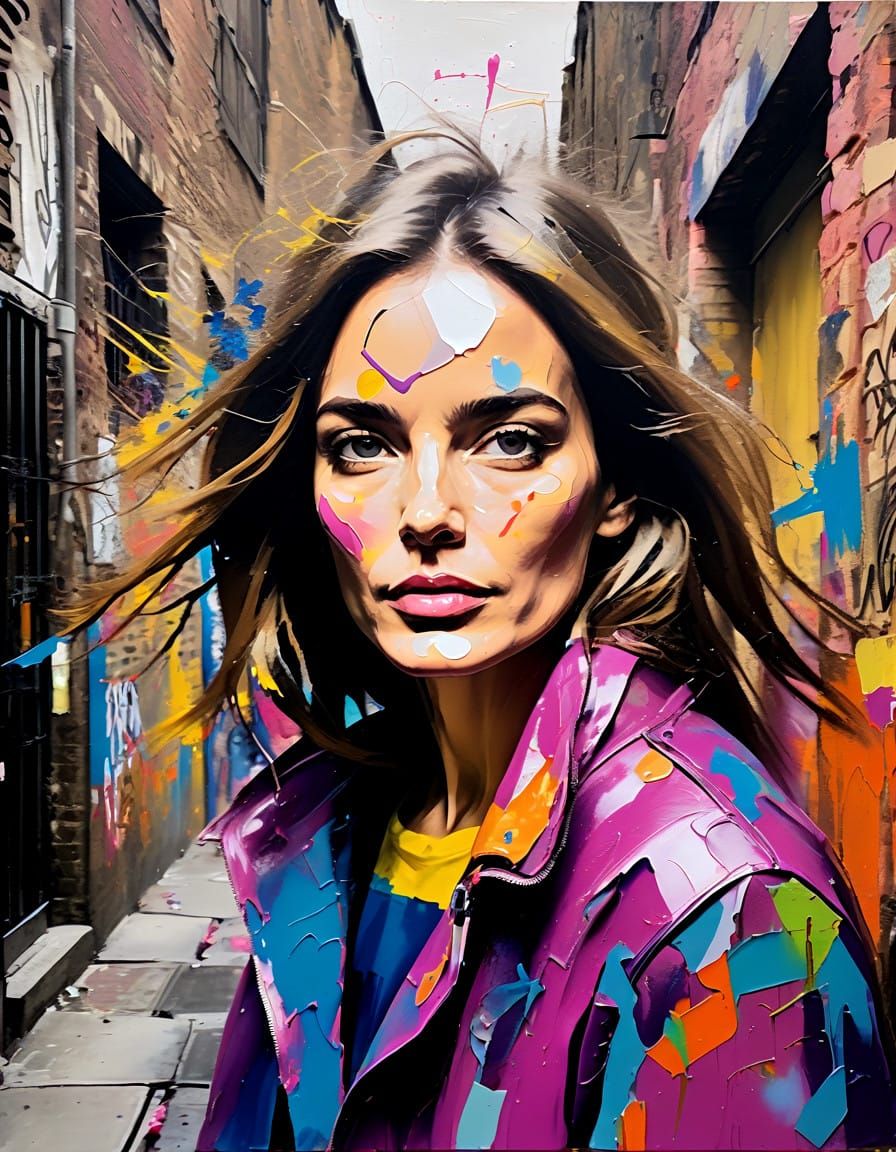 Charismatic Stranger Unveils Graffiti Masterpiece in Alleywa...