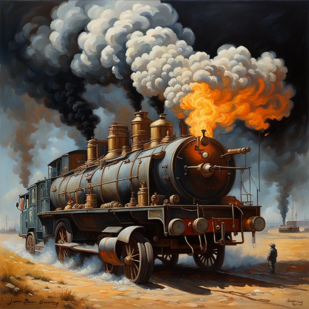 Smoky Objects in Oil Painting Style