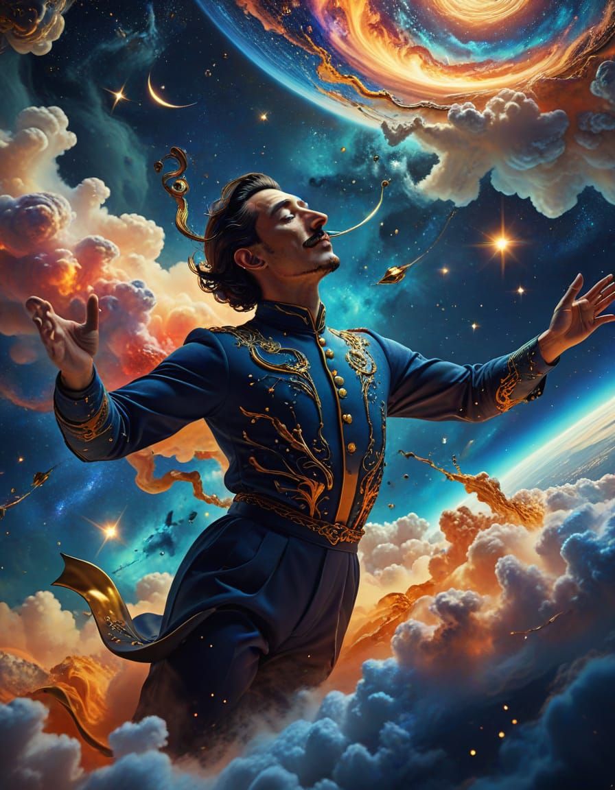 Ethereal Astronaut in Surrealist Style