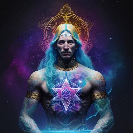 Holographic Astral Cosmic Illustration of The Lord's Prayer